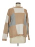 Paper Crane 100% Acrylic Color Block Tan Pullover Sweater Size M - photo 1