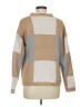Paper Crane 100% Acrylic Color Block Tan Pullover Sweater Size M - photo 2