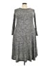Pomelo Chevron-herringbone Gray Casual Dress Size 2X - photo 1