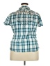 Harley Davidson Plaid Teal Short Sleeve Blouse Size 2X - photo 2