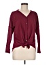 Just Be... Burgundy Long Sleeve Blouse Size M - photo 1