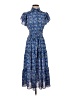 Max Studio 100% Polyester Floral Blue Casual Dress Size XS - photo 1