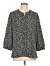 Jachs Girlfriend 100% Polyester Black 3/4 Sleeve Blouse Size L - photo 1