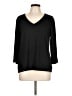 Chico's Black 3/4 Sleeve T-Shirt Size L - photo 1