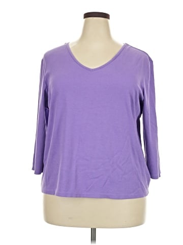 Liz Claiborne 3/4 Sleeve T-Shirt (view 1)