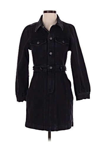 Madewell Denim Seamed Mini Dress in Lunar Wash (view 1)
