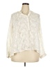Democracy 100% Polyester Ivory Long Sleeve Blouse Size 2X - photo 1