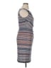 Connected Apparel Stripes Gray Casual Dress Size 14 - photo 4