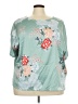 Ellos 100% Polyester Teal Short Sleeve Blouse Size 22 - 24 - photo 1