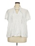 ModCloth 100% Cotton Silver Short Sleeve Blouse Size 3X - photo 1