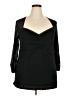 Torrid 100% Polyester Black 3/4 Sleeve T-Shirt Size 3X Plus (3) - photo 1