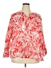 Talbots 100% Cotton Red Long Sleeve Blouse Size 3X - photo 1