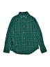 Crewcuts Outlet Checkered-gingham Green Long Sleeve Button-Down Shirt Size 12 - photo 1