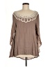 Entro 100% Rayon Brown 3/4 Sleeve Blouse Size M - photo 1