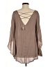 Entro 100% Rayon Brown 3/4 Sleeve Blouse Size M - photo 2