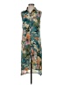 Spense 100% Polyester Print Green Casual Dress Size S (estimated) - photo 1