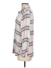 Gap 100% Viscose Plaid Silver Long Sleeve Blouse Size M - photo 5