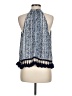 Paper Crane 100% Polyester Blue Sleeveless Blouse Size M - photo 2