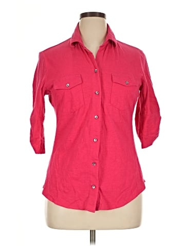 Sandra Ingrish 3/4 Sleeve Button-Down Shirt (view 1)