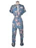 Zara Basic Floral Blue Jumpsuit Size S - photo 2