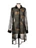 Live 4 Truth 100% Polyester Animal Print Green Long Sleeve Blouse Size M - photo 1