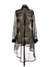 Live 4 Truth 100% Polyester Animal Print Green Long Sleeve Blouse Size M - photo 2