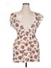 Vanity Ivory Short Sleeve Blouse Size XL - photo 1