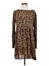 BP. 100% Rayon Animal Print Brown Casual Dress Size S - photo 1