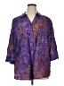 Catherines Paisley Purple 3/4 Sleeve Button-Down Shirt Size 1X (estimated) - photo 1