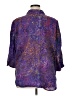 Catherines Paisley Purple 3/4 Sleeve Button-Down Shirt Size 1X (estimated) - photo 2