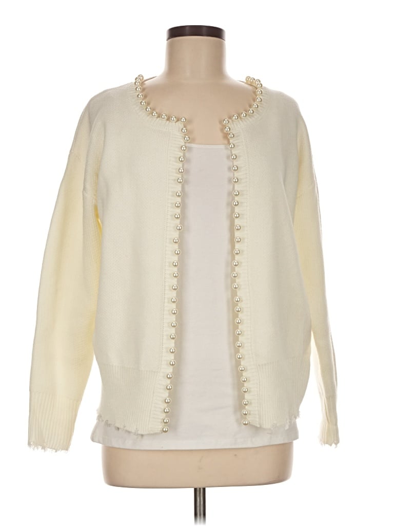 Pre-owned Unbranded Cardigan Sweater In Ivory
