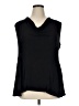 August Silk Black Sleeveless Blouse Size XL - photo 1