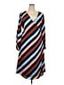 Halogen 100% Polyester Stripes Brown Casual Dress Size 2X - photo 1