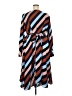 Halogen 100% Polyester Stripes Brown Casual Dress Size 2X - photo 2