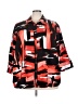 Lane Bryant Color Block Red 3/4 Sleeve Blouse Size 26 - photo 1