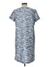 Chico's 100% Polyester Stripes Blue Casual Dress Size Lg (2) - photo 2