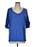 Talbots Outlet Blue 3/4 Sleeve Top Size L - photo 1