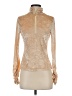 NILS Metallic Gold Long Sleeve Blouse Size S - photo 1