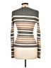 Theory Stripes Tan Turtleneck Sweater Size L - photo 2