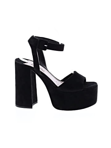 Miu Miu Velvet Platform Sandals (view 1)