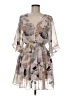 By Together 100% Polyester Print Gray Casual Dress Size M - photo 1