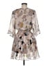 By Together 100% Polyester Print Gray Casual Dress Size M - photo 2