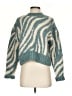 Zara Animal Print Teal Pullover Sweater Size S - photo 1