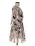 By Together 100% Polyester Print Gray Casual Dress Size M - photo 4
