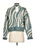 Zara Animal Print Teal Pullover Sweater Size S - photo 2