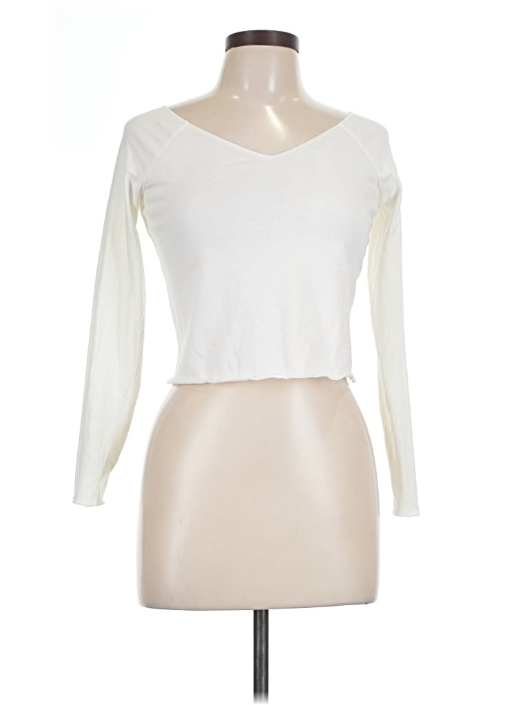 Pre-owned Wild Fable Long Sleeve T-shirt In Ivory