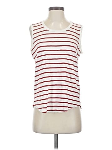Madewell Whisper Cotton Crewneck Muscle Tank in Ashmore Stripe (view 1)