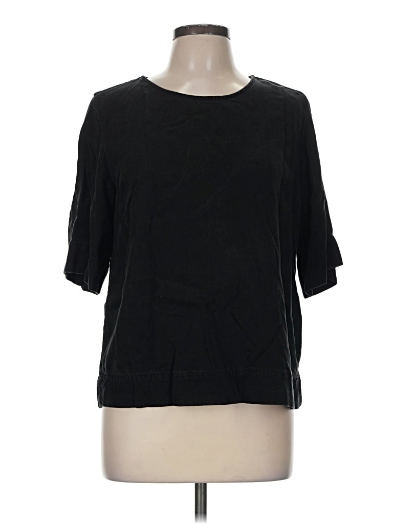 Pre-owned Everlane 3/4 Sleeve T-shirt In Black