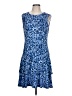 MICHAEL Michael Kors Animal Print Blue Cocktail Dress Size L - photo 1