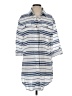 Dotti Stripes Blue 3/4 Sleeve Button-Down Shirt Size S - photo 1
